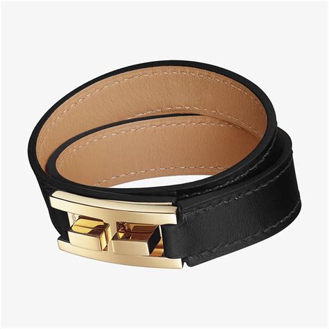 hermes bracelet cuir drag double tour veau